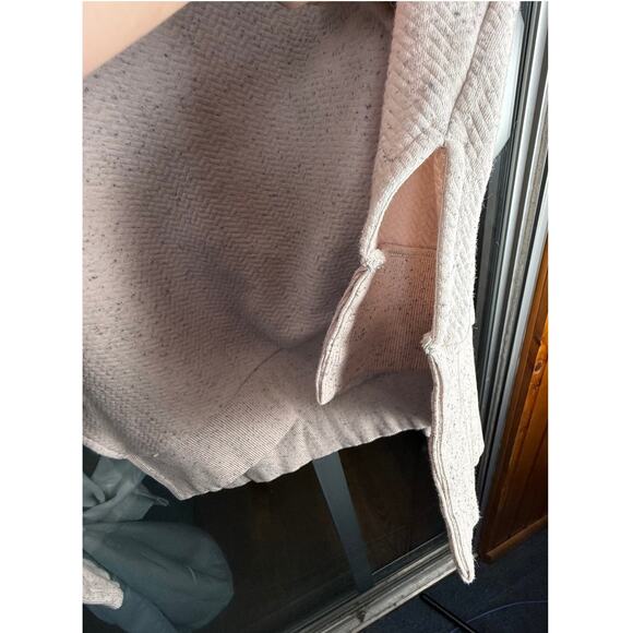 CALIA Elevate Herringbone Funnel Neck Soft Cozy Sweatshirt Women Sz L Ivory/Grey - Picture 7 of 10